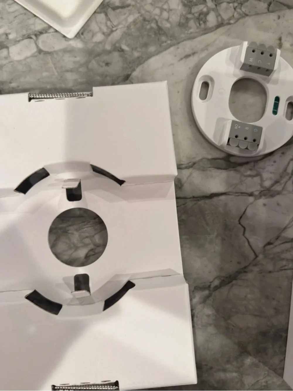 google Nest Thermostat E White with Orange Display Accent